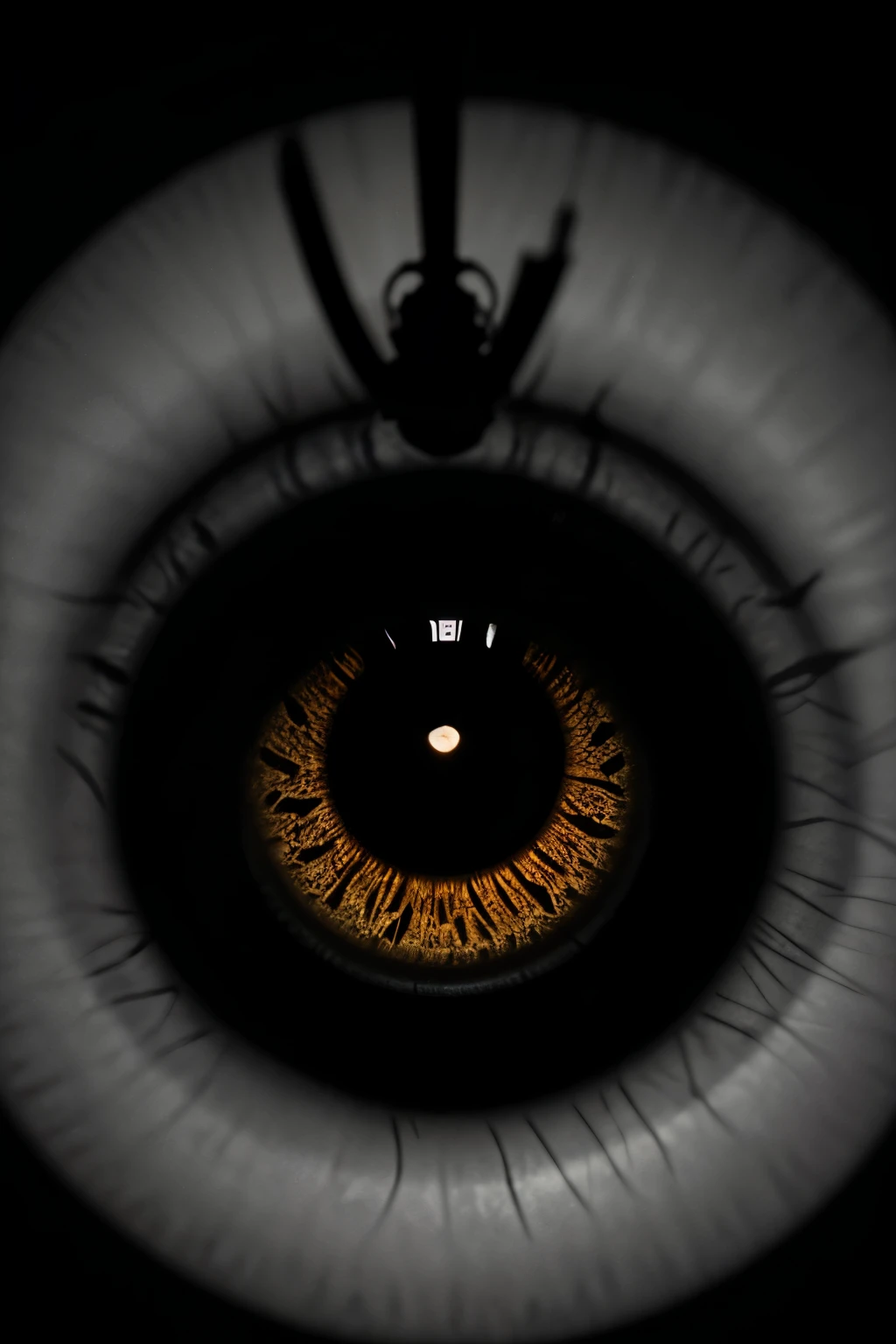 Silhouette of a  inside an eye