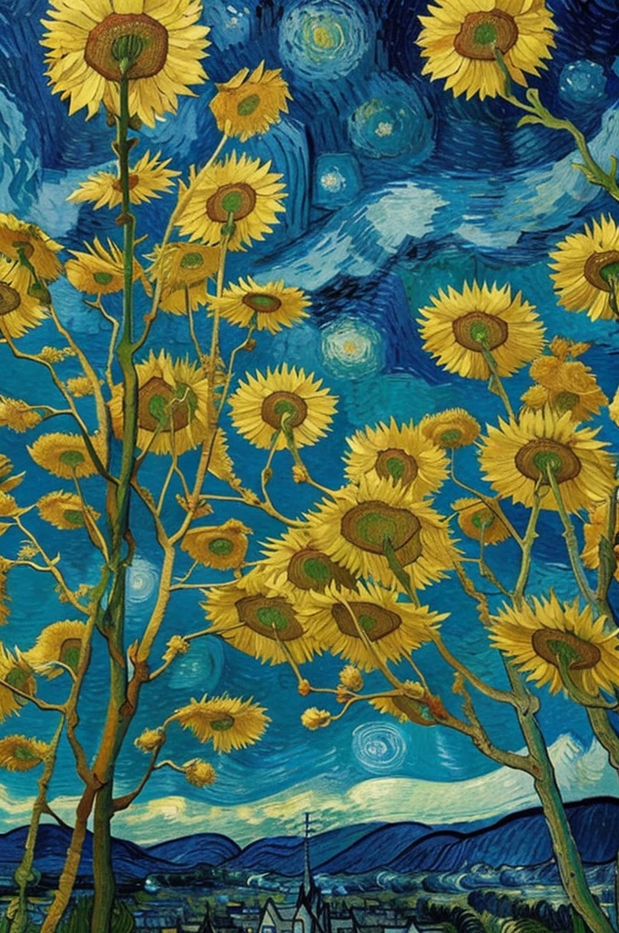 Van Gogh background using a photograph 