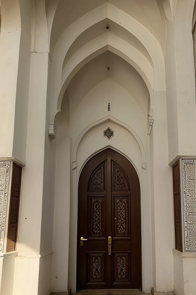 Sekelompok hewan ternak didekat masjid