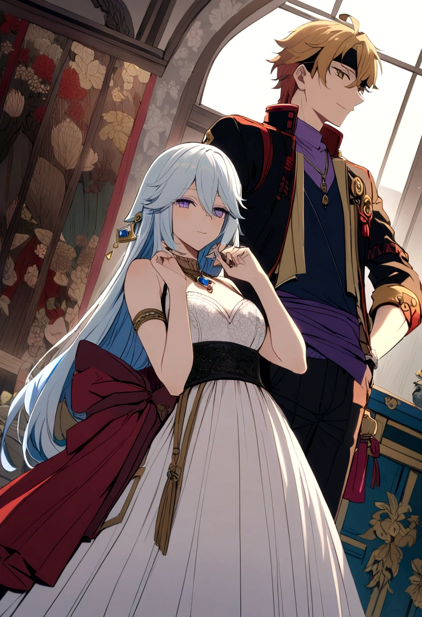 yae miko haciendole una mamada a kamisato ayato y a thoma
