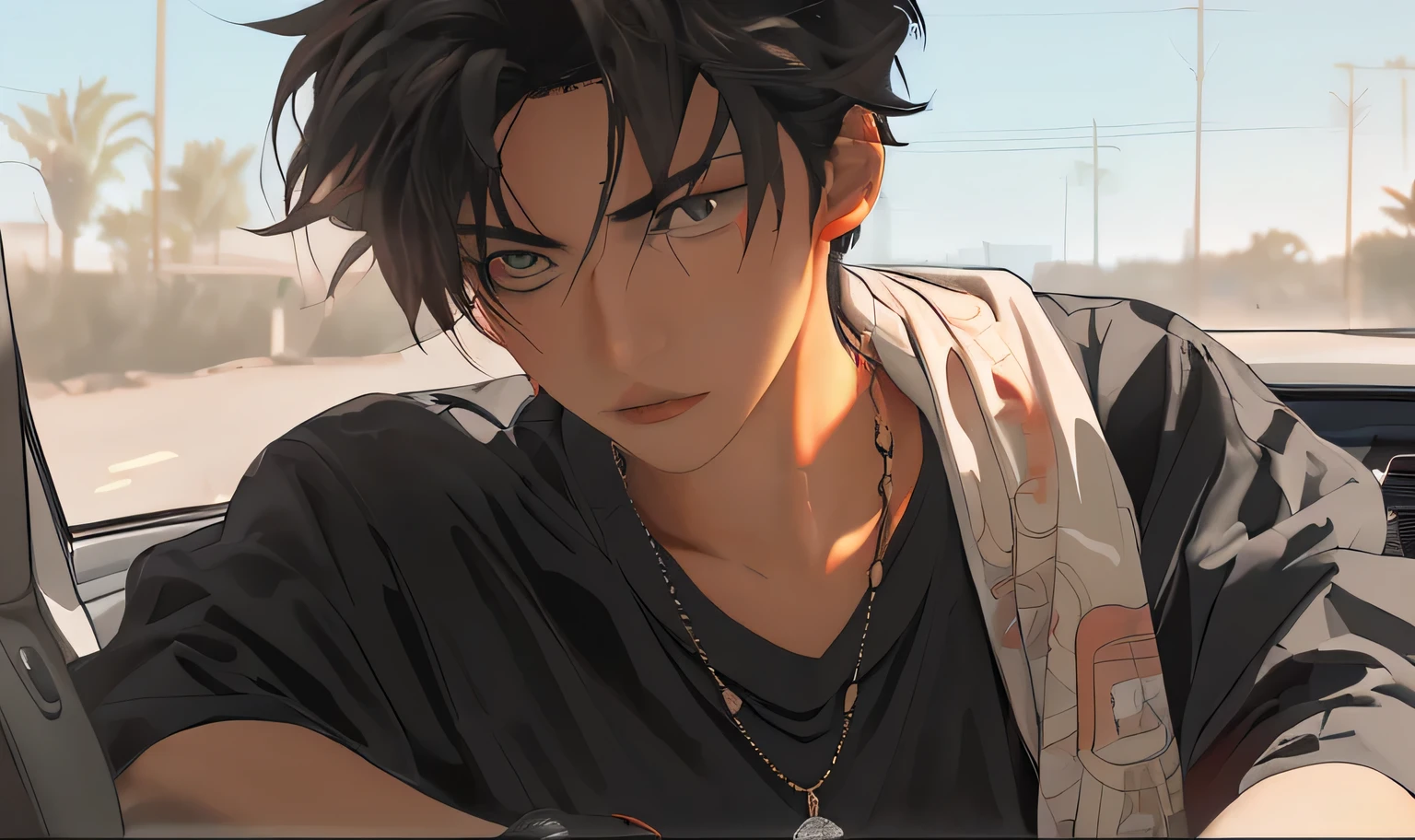 （（background：Red Sun，Bright and dark，Profile））