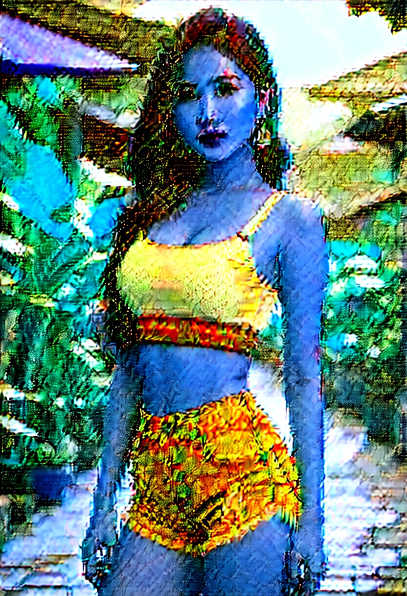 ((high quality:1.2)), (8k), extremely detailed, ((High detail:1.2)) ((best resolution)), (KKKDoVal woman), Solo, 24 year old Vietnamese female, (crop top, mini-shorts), ((extremely beautiful and perfect face:1.4)),