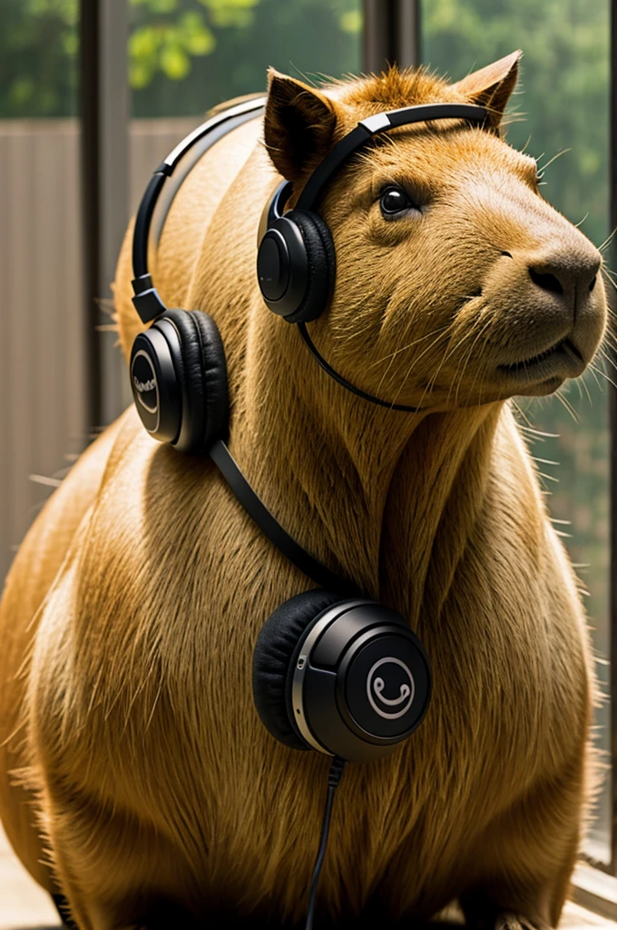 Give me a capybara with Diadema headphones