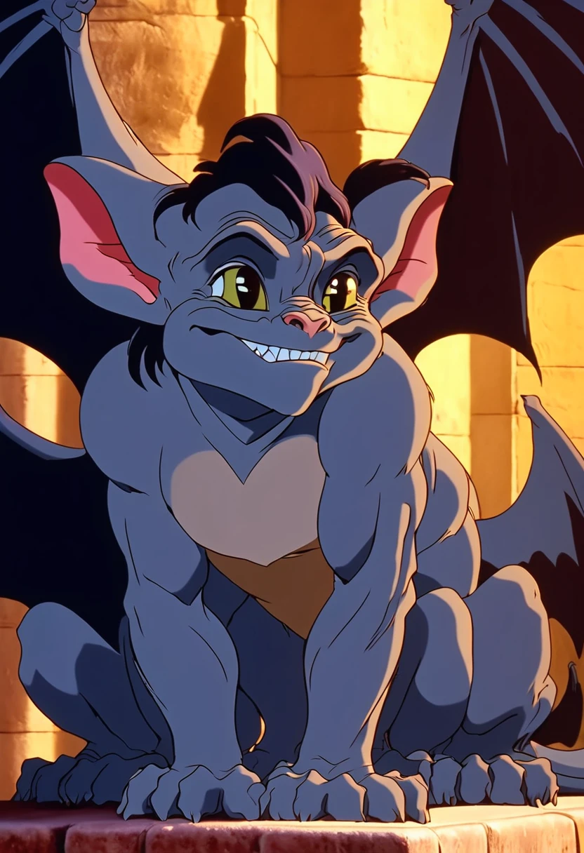 Sci-fi/ fantasy), (Masterpiece)Very HD Higher Res work very animated almost anime like look (Sci-fi fantasy), (Masterpiece)very disney disneylike Disney's Gargoyles younggargoyle couples males females of all kindsa different clans tribes groups families art style, style only images depicting showing only the gargoyles more gargyle like for all, Ghibli art style, art style more Disneyisk style more Disneylike more Disney's Gargoyles, (cartoon-style bold line work:1.2), vibrant colors, cel shadingLOOKING much mored very MORE dISNEY STYLE AND FEEL BEING MORE veryDisney Gargoyles looks feel moes modesly depicted too, bokeh, more disneyisk disney like animated or illustrated worksvibrant color grading, close-up portrait