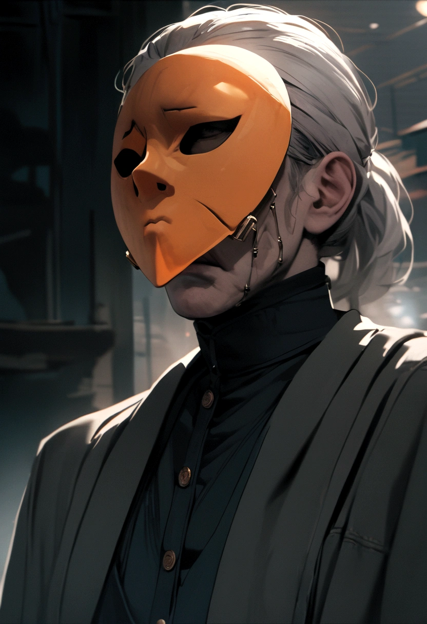 An image of Pain with his orange spiral mask