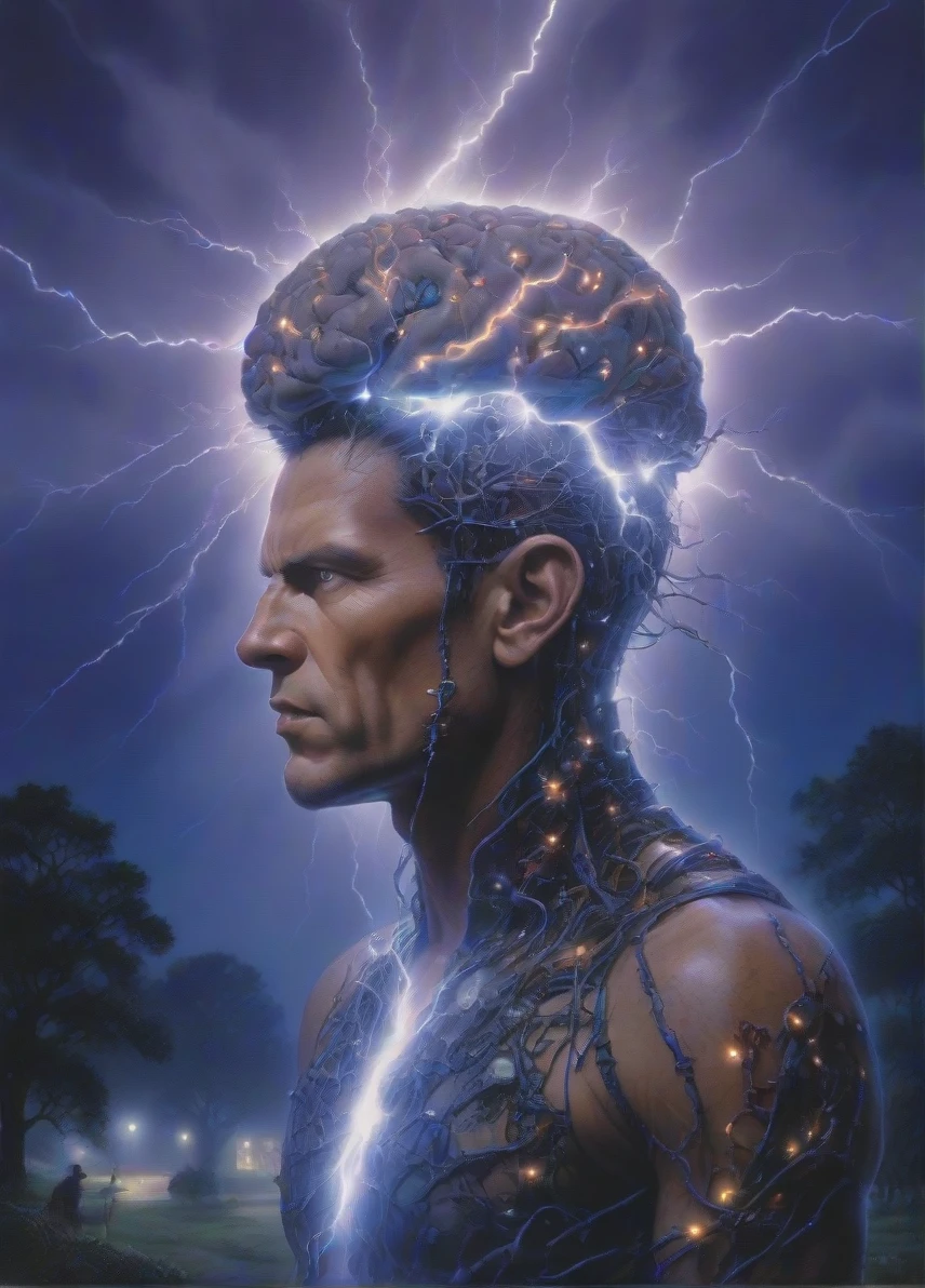 a picture of a man with a purple brain on his head, mind control, art depicting control freak, we all need control, mind character, mind, control, control the soul, hand controlling, mind flayer, loss of control, control art, psychic mind flayer, losing control, 🔞🤡, his mind contemplating eternity