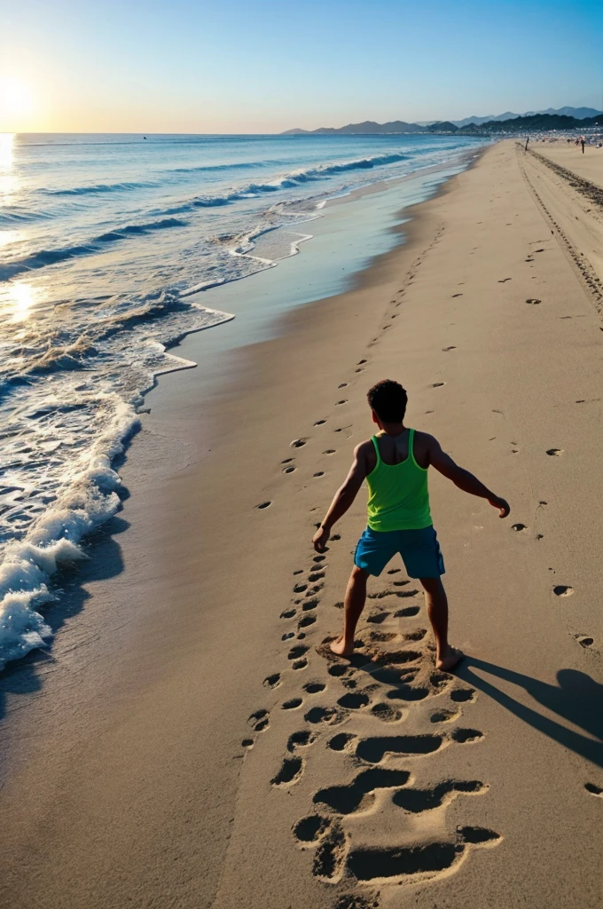 Imagen de un playa con frase divertida