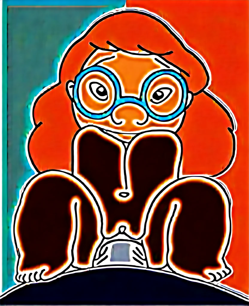 rating_explicit, Mertle_Edmonds, 1girl, 1boy,little_child, female_child, curvy orange hair, long hair, round green glasses , (completely nude:1.2),pussy,niplles,room, looking at viewer, chubby, full body, smiling, shy, (vaginal sex:1.3),score_9, score_8_up, score_7_up, score_6_up, score_5_up, score_4_up,