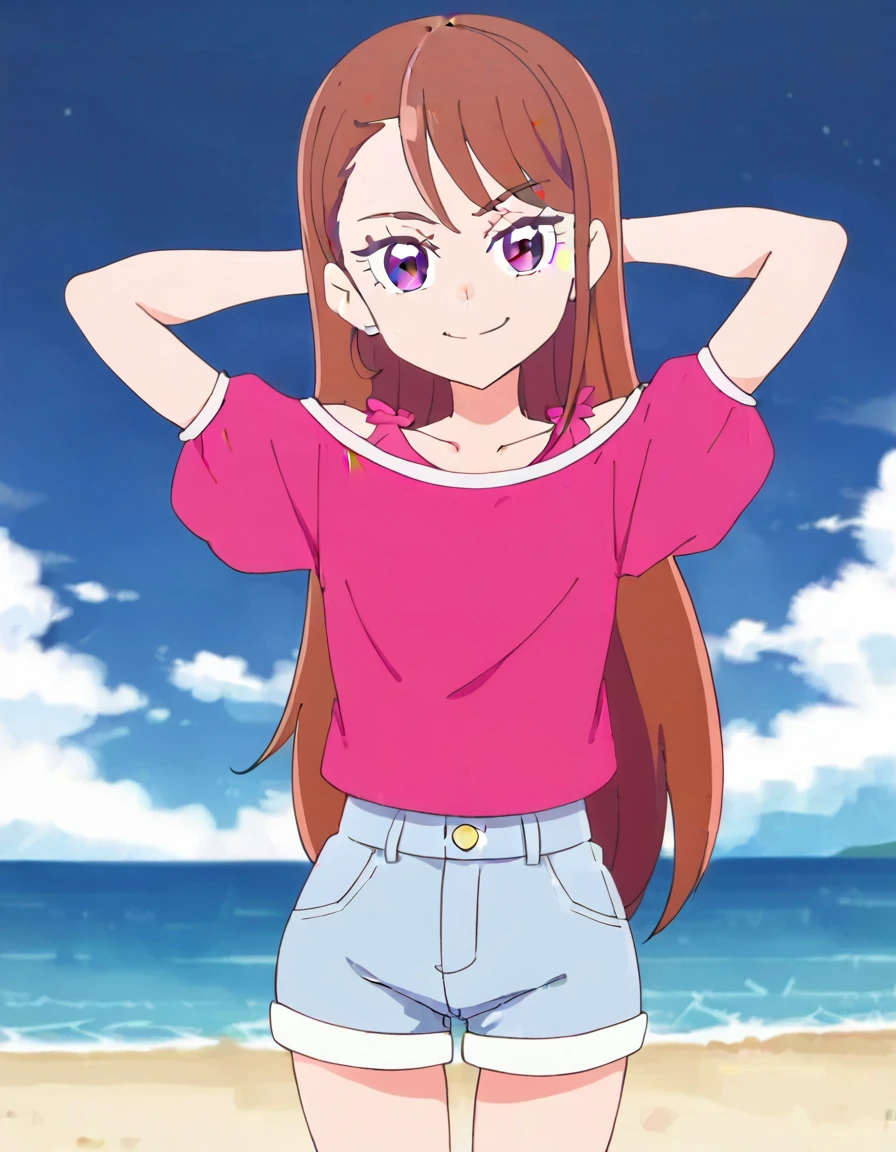 7 years old、four beautiful girls , bikini、, happy smile、beautiful background, (river, swimming pool and fantasy), four girls, masturbating while showing their vaginas until urine comes out