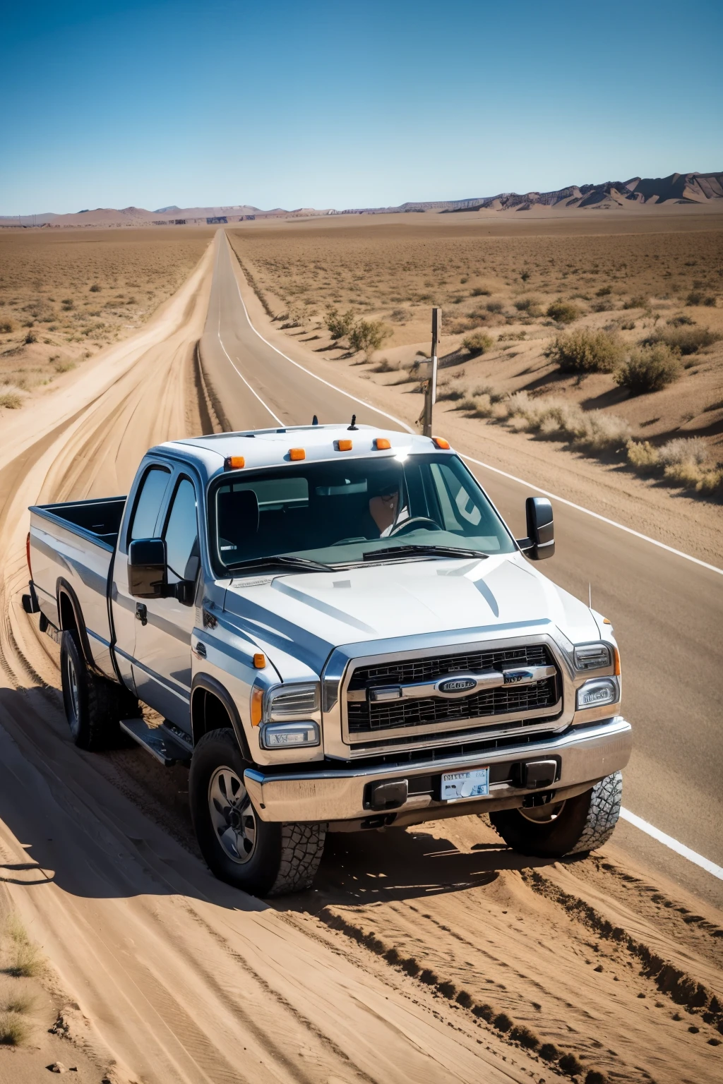 truck dust road