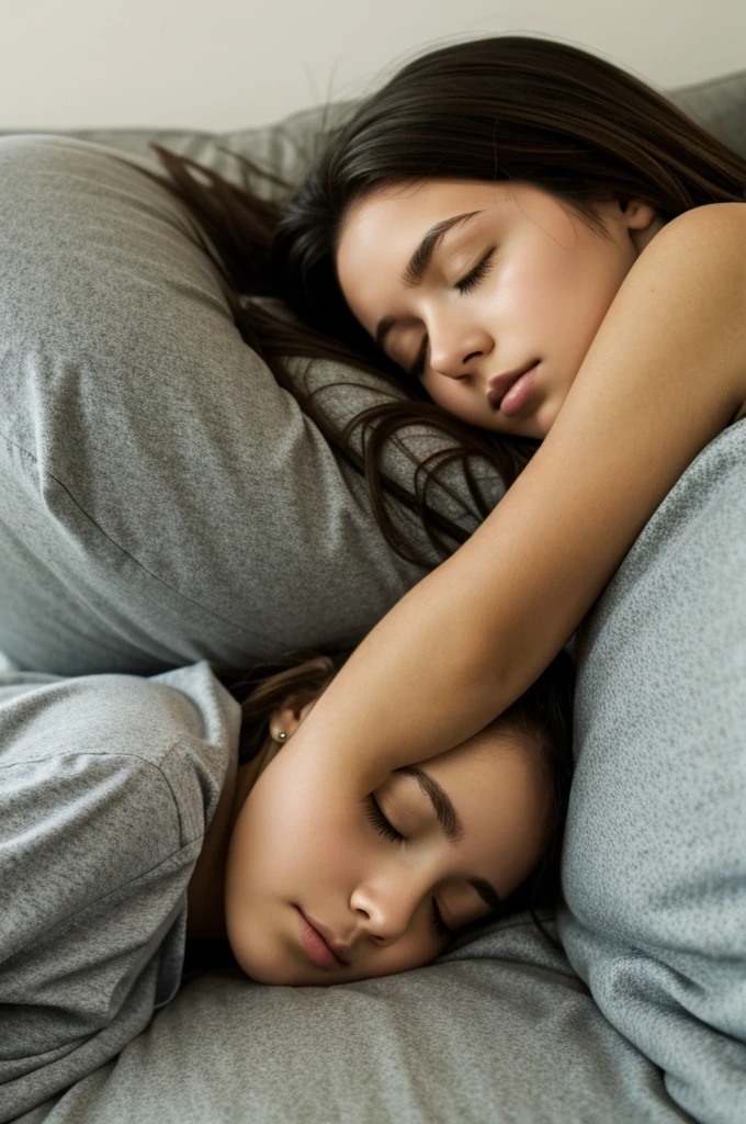 Girl with long hair wearing a white sweater and black ears muffler, drowsy, sleepy fashion model face, lalisa manobal, cute bangs, white bangs, cute cute, cute cute, with full bangs, sleeping, cute girl, cute girl, nina masic, anastasia ovchinnikova, sleepy eyes, cold but cute