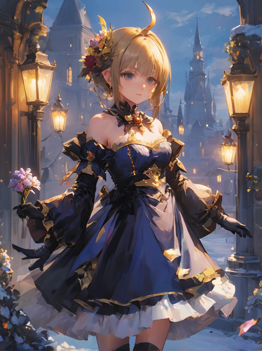 masterpiece, Highest quality, High resolution, C3 Class, Caster Final Costume, One girl, alone, gloves,