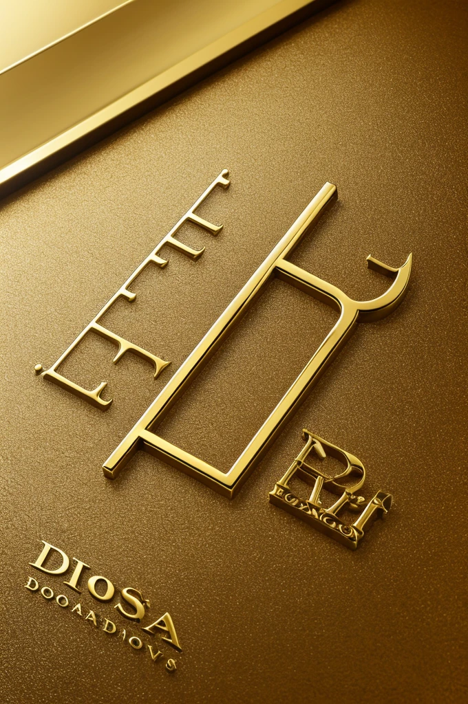 Logo de una marca elegante , en tonos dorados , luxury brand logo named “Gold beauty”