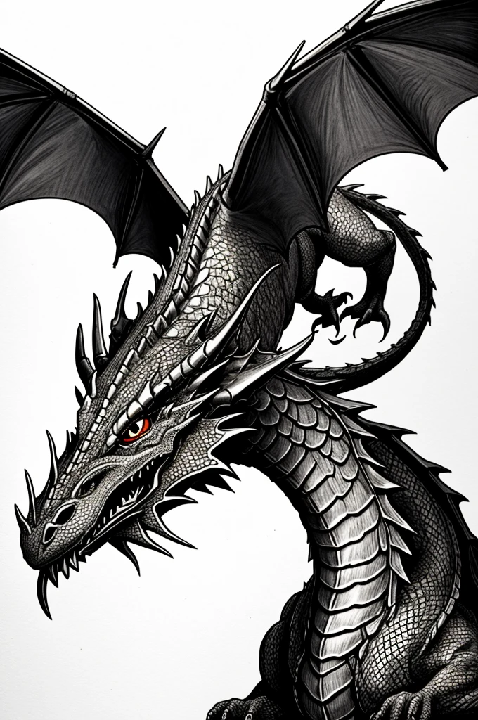 Generate an image of a drawing dragon for me