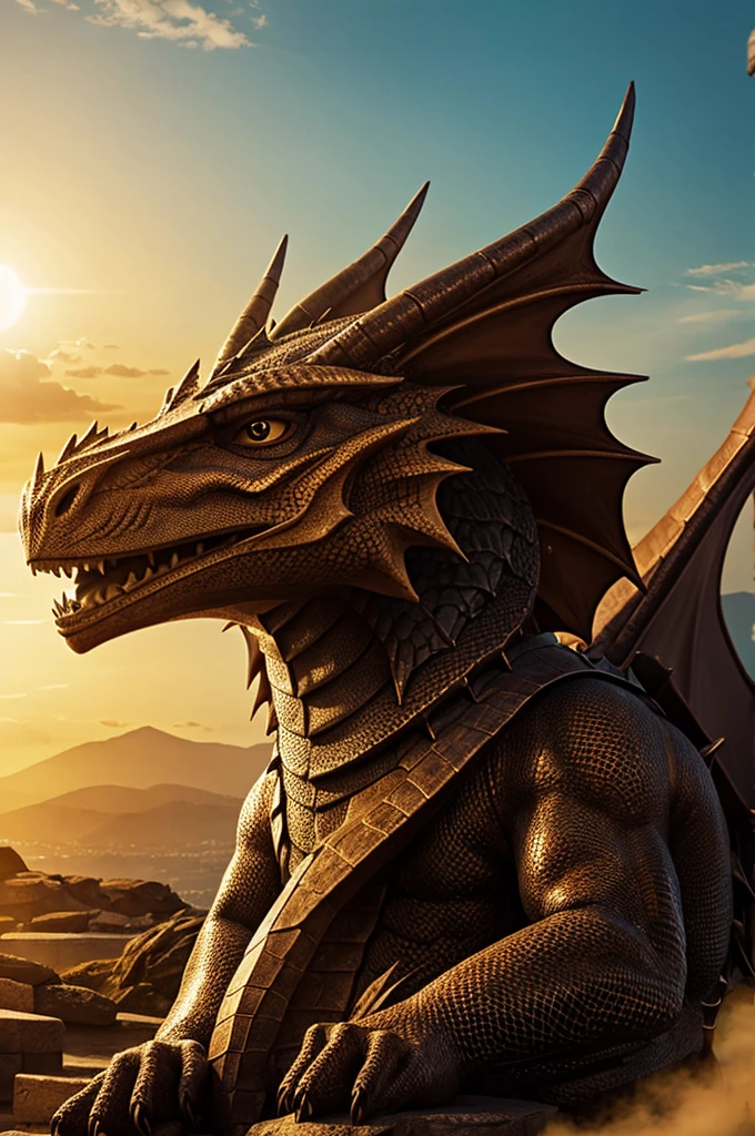 A dragon with glasses