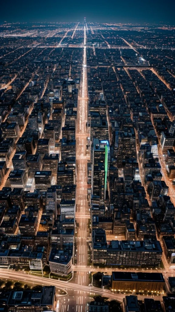 Night view in the city it's raining