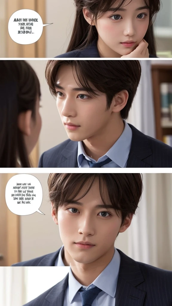 A handsome boy is confessing his feelings to a cute girl。