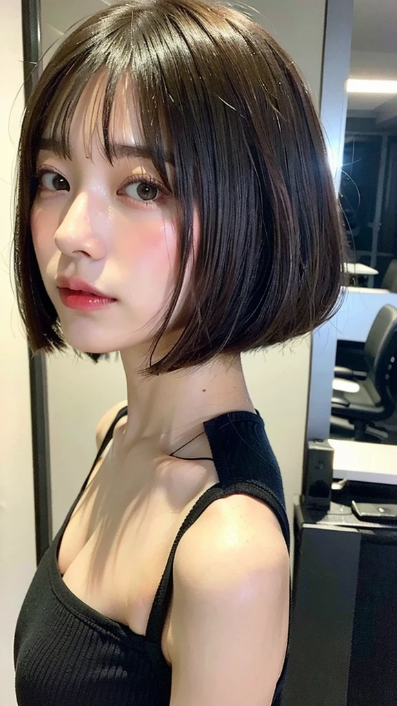 Japanese girl, Fluffy Bob Cut