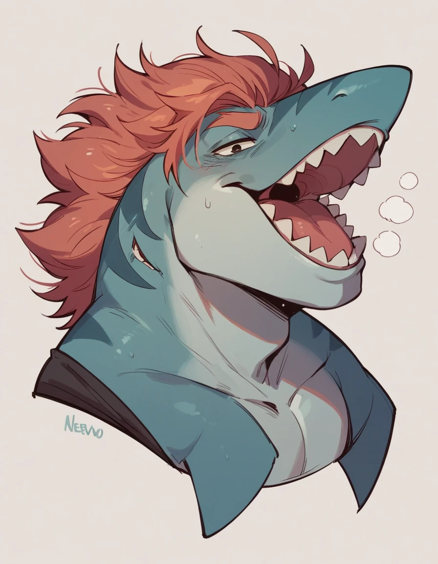 colorido tubarão metal big dangerous shark jaws color, NSFW