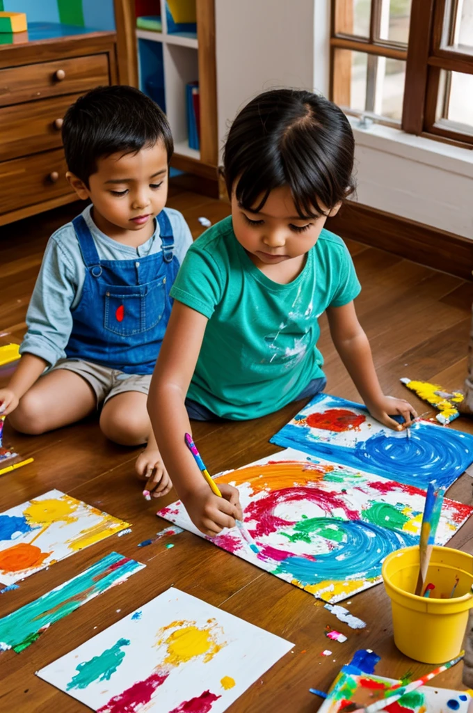 Children painting