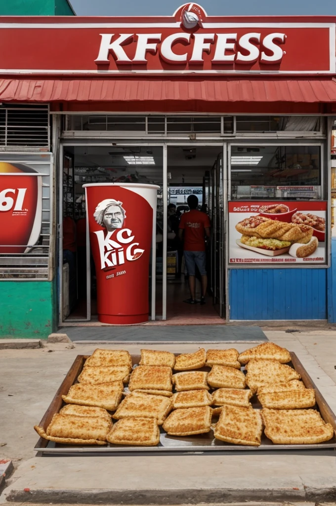 Publicidad de KFC en un mercado de la india
