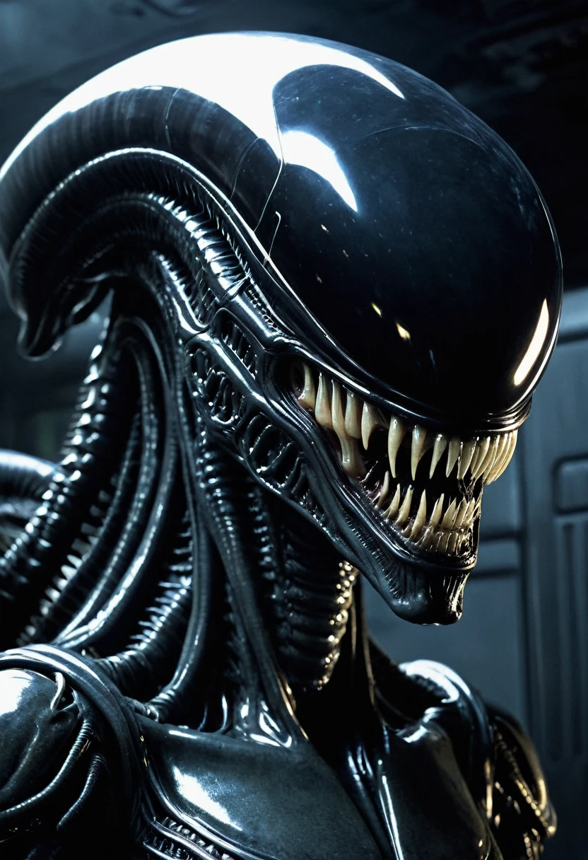 (((Very close up (((Xenomorph Alien the eighth passenger surreal and cinematic images HD))),(((imagenes ///Color Splas///h))),(((Xenomorfo Alien el octavo pasajero)))