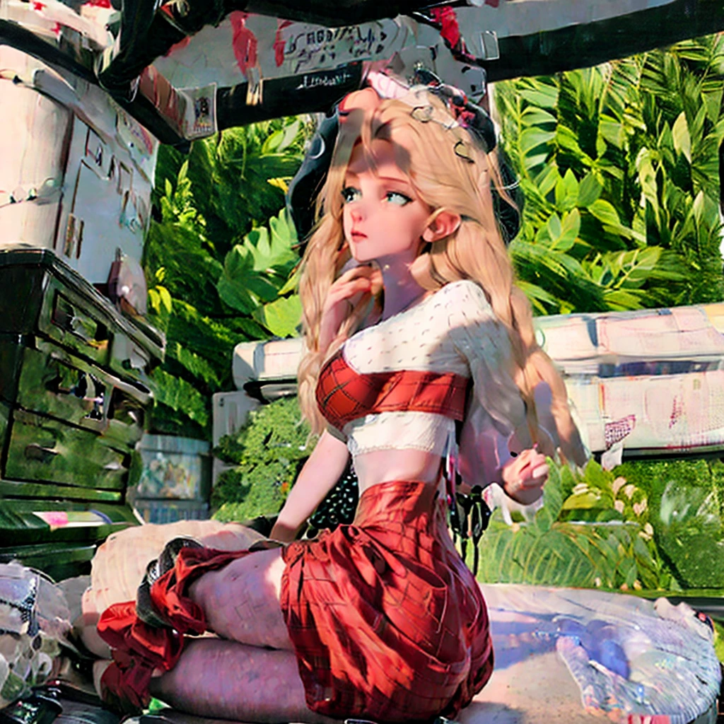 beautiful, masterpiece, Best quality, very detailed face, Moonlight, Young woman, perfect body, seductive, exhortation, I look at the viewer, wide hips, Medium breasts, blonde,long flowing hair, lip shape:ruby, (Body shape: Scales, ), Transparent Peignoir, Black peignoir, возбужденная Young woman, full length, lying on its side, Sexy, Bedroom.