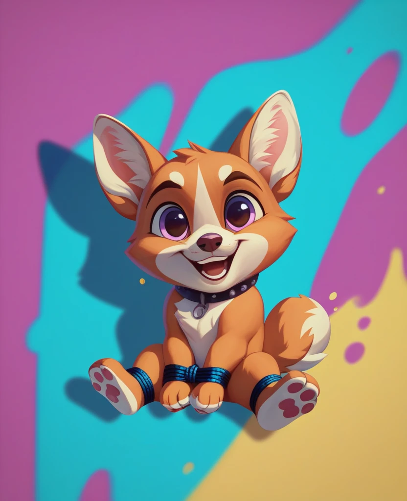 Vector Art, Colorful illustration with smiling African baby sitting on the bark of a happy corgi, In the center, Vibrant colors,Graffiti Art,ink splatter,Wild and unrestrained,rich and colorful,visual impact,Modern aesthetic super detailed,