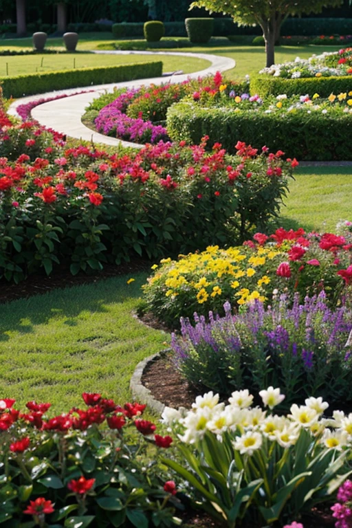 Beautiful flowerbed