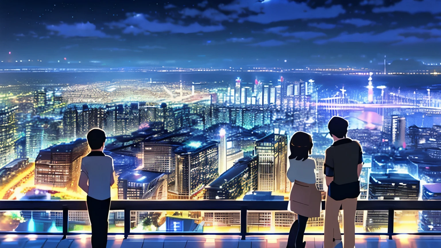 Museum at night,Located in a place with a fantastic view of the city
