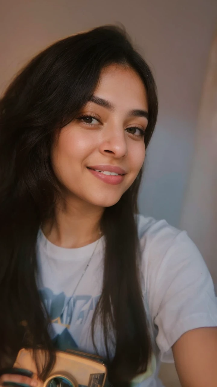 24YO, one Jordanian women, cute smile, white teethes, long light green shirt, light brown eyes, small nose, black/brown long hair
