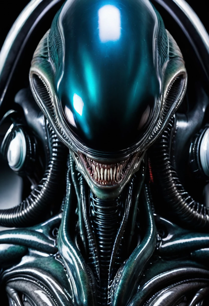 (((Extreme close-up Xenomorph Alien the eighth passenger full body surreal and cinematic images Color Splash images)))