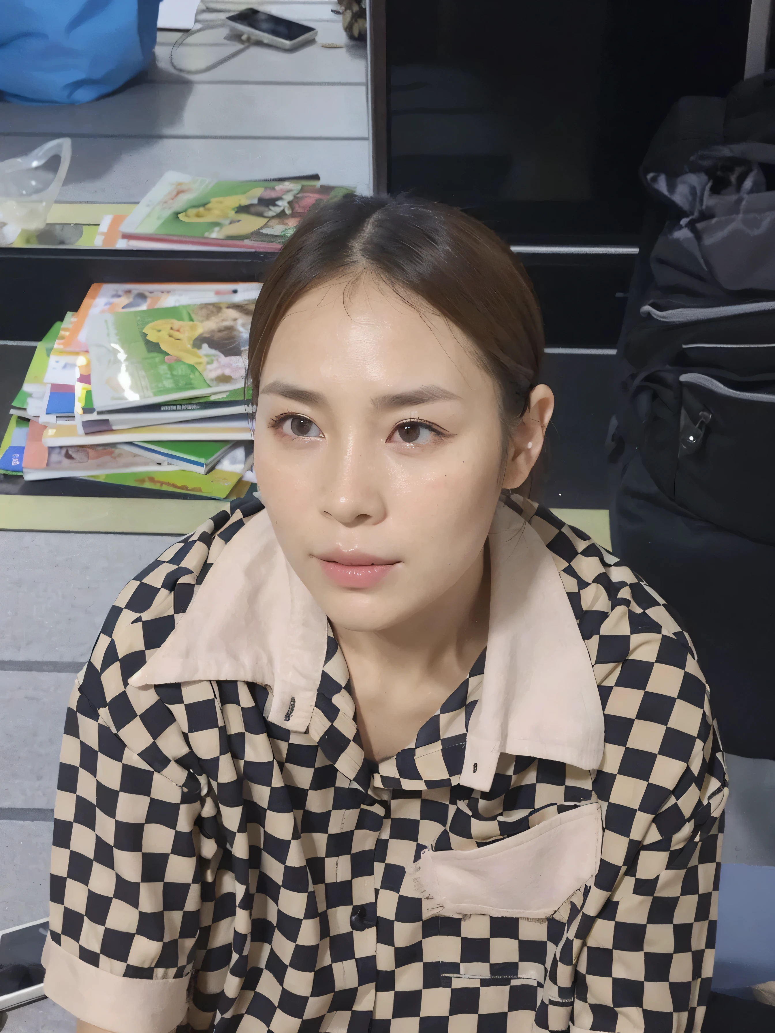 best quality, face focus, soft light, ultra high res, (photorealistic:1.4), RAW photo,
1japanese girl, solo, cute, (pupil, lights in the eyes), detailed beautiful face, (small chest),(high resolution detail of human skin texture),
(long hair),
indoor,
Damask Shirt Dress,
(portrait)