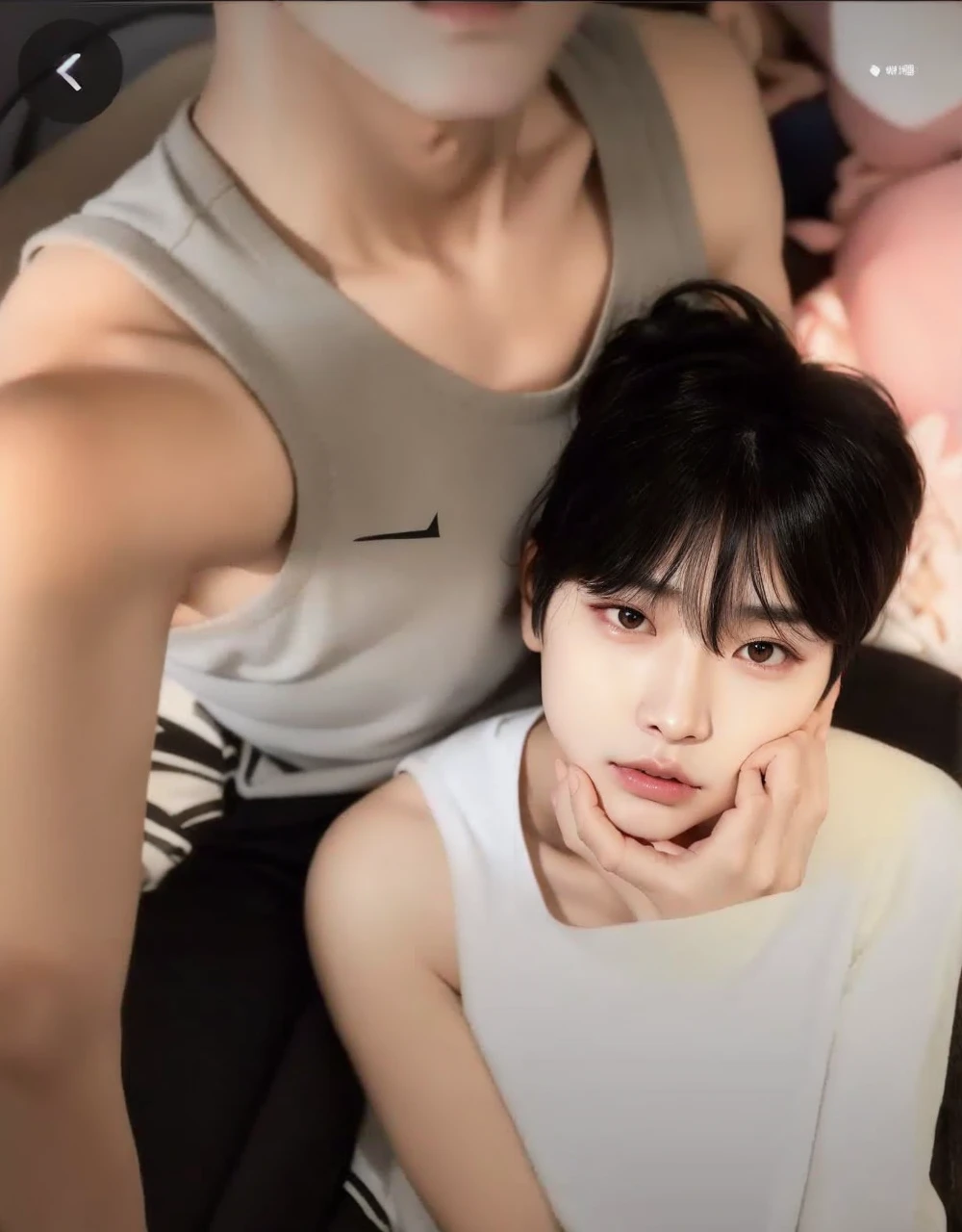 There's a man sitting on a couch with his hair in a bun, Jungkook, Cai Xukun, Hyung Tae, wan adorable korean face, Kim Doyoung, TaeJune Kim, 1 7 - ano - menino rosto magro, foto de perfil headshot, Sul Coreano Masculino, Hong June Hyung, Shin Jeongho, Yanjun Chengt, Yoongi de cabelos pretos