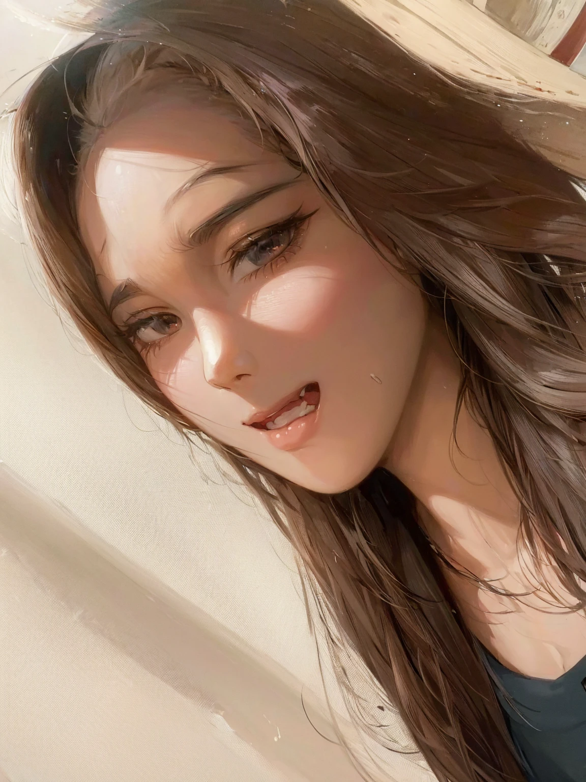 anime girl with long black hair wearing a straw hat, anime style 4 k, beautiful anime portrait, anime moe artstyle, anime art wallpaper 4k, anime art wallpaper 4 k, high quality anime artstyle, anime style portrait, guweiz, artwork in the style of guweiz, detailed digital anime art, anime art wallpaper 8 k, cute anime girl portraits