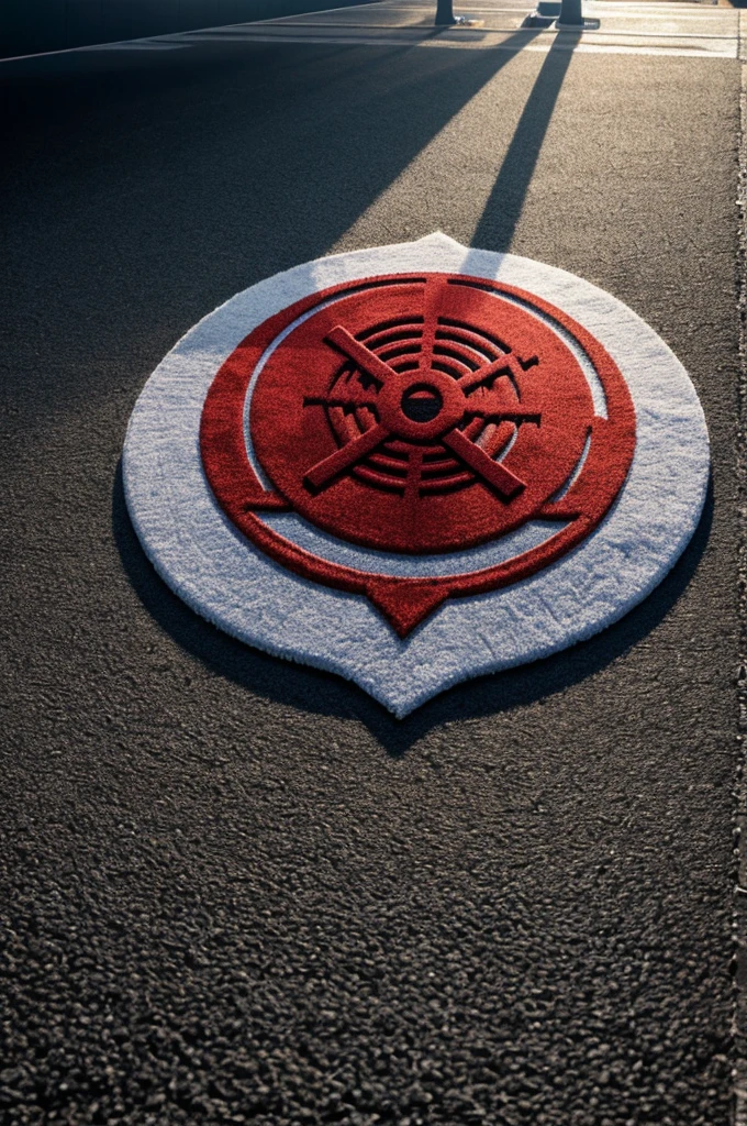 Un escudo redondo para un equipo de footbal