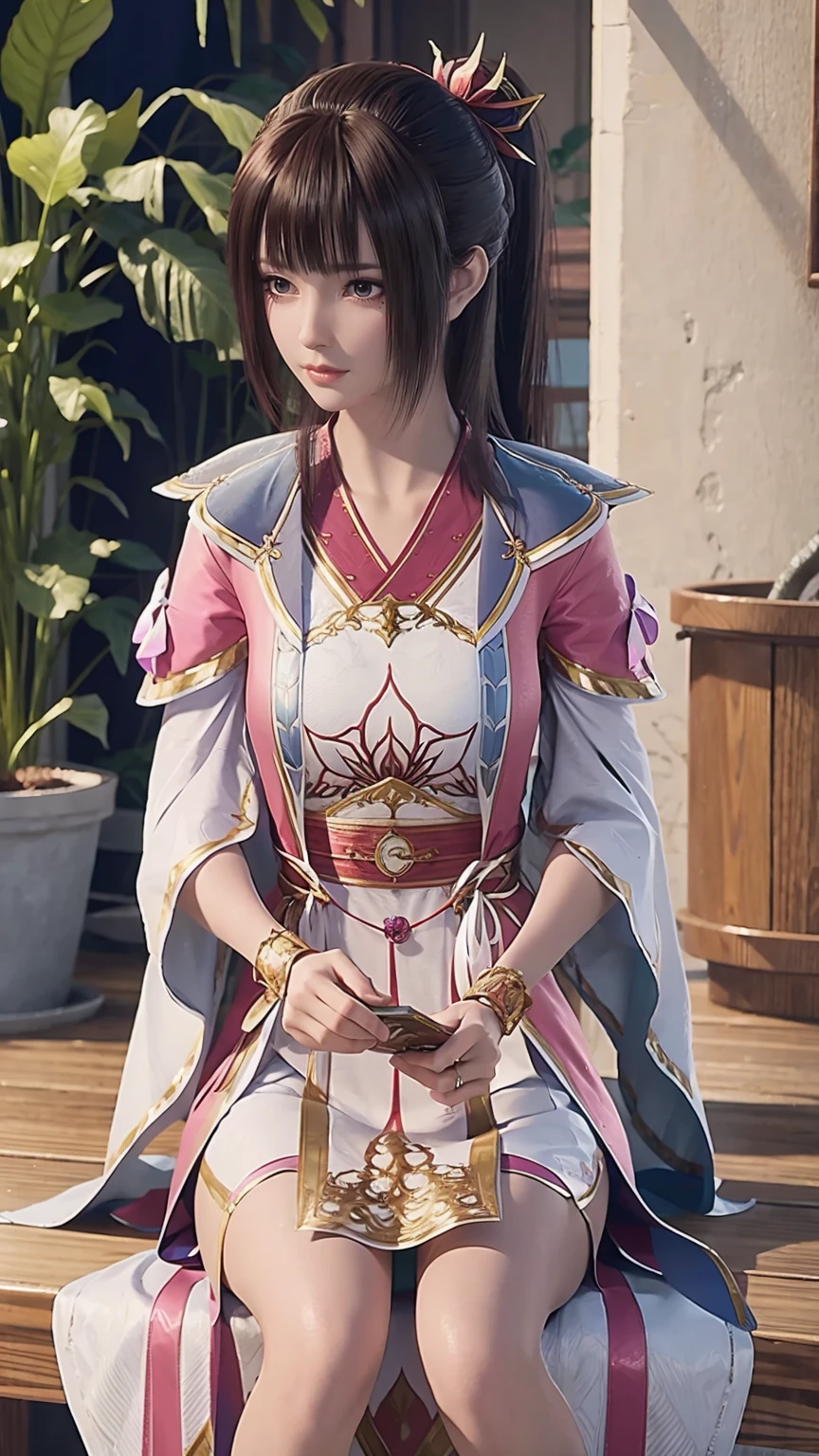 Arad woman in a dress sitting on a throne, cute anime waifu in a nice dress, trending on cgstation, 8K high quality detailed art, anime barbie in white, highly detailed exquisite fanart, Extremely detailed Artgerm, the anime girl is crouching, Flowing magic robe, Beautiful and attractive anime woman, WLOP 和 Sakimichan