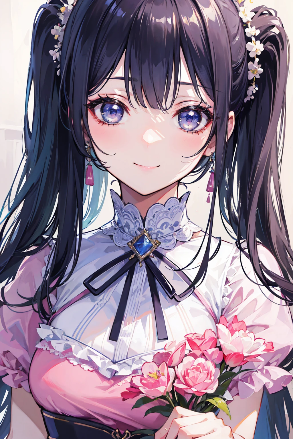 Photorealistic、Highest quality、Highest Resolution、Highest quality、８Ｋ、1人のBeautiful woman、Beautiful woman、Beautiful woman、Getting ready for a party、Birthday party、smile、Smile、looks fun、Upscaling、