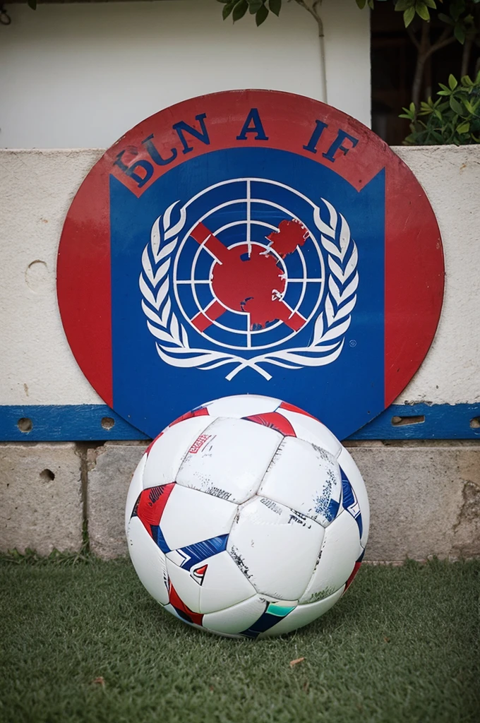 Un escudo redondo para un equipo de soccer