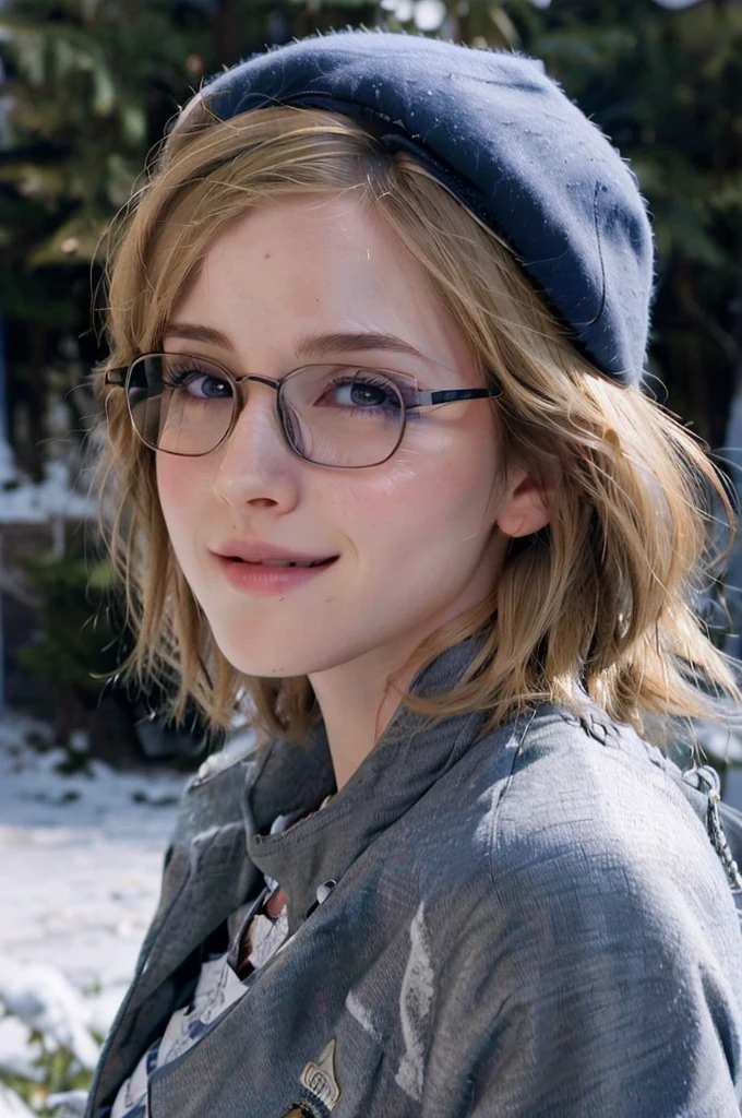 最high quality, high quality, High resolution, high quality texture, high quality shadows, High resolution, Beautiful details, Detailed CG, Detailed Texture, Realistic representation of face, Realistic, colorful, delicate, Cinematic Light, Side light, Lens flare, Ray Tracing, sharp concentrated, (1 Girl,concentrated:1.3), ( Intricate details, compensate, PureErosFaceV1:0.5), (細部まで美しいdelicateな顔, 緻密で美しいdelicateな瞳, Perfect Facial Proportions, Dense skin, Optimal ratio of four fingers to one thumb, Beautiful breasts, Beautiful Hips, Smooth upper abdomen, Tilt,(Blonde wavy bob cut 1.3), Android Blue Eyes Glasses blush Looking up Shy laugh 30 years old Winter clothing Thermal pants Woolen hat gloves Mountaineering backpack Glasses blush Looking up Alaska Glacier Snowstorm adventurous journey Deep love and trust blush Master、really like。love you。