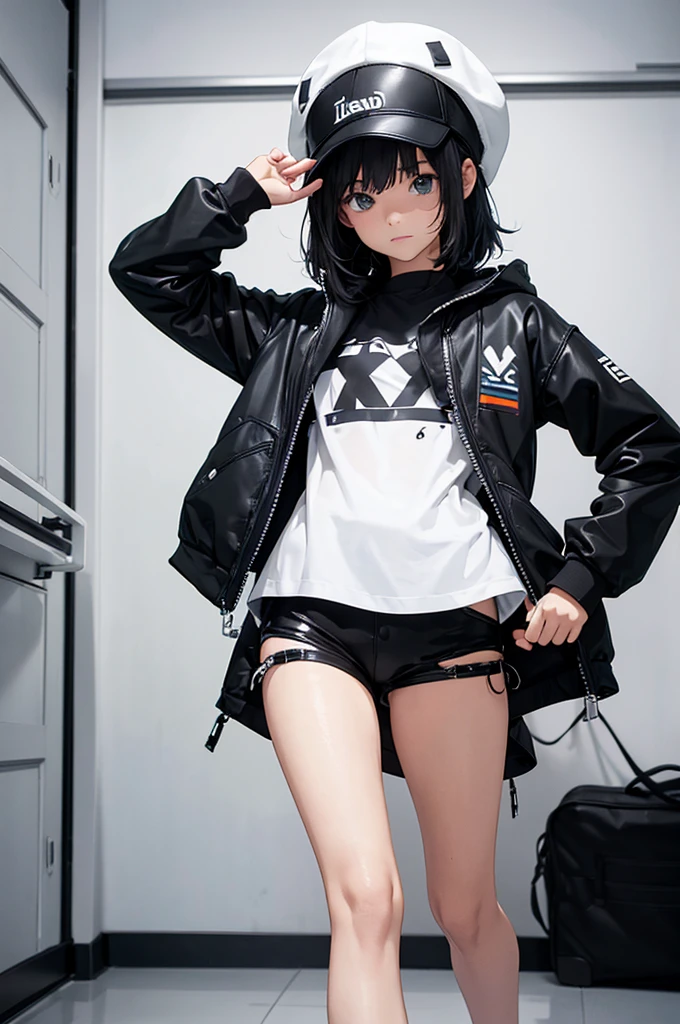 Top-Quality, Futuristic Atmosphere: 1.5,
tween girl (a la Jay Kay), cute,detailed face, stylish hat: 1.4,
Black clothes: 1.3,
Dancing in a minimalistic white room: 1.5,Room without windows,A simple room with only a sofa,
Sleek, clean design with a glossy white floor: 1.4,
Subtle reflections on the floor,
Casual yet trendy outfit: 1.3,
Slightly surreal, reminiscent of the iconic music video 'Virtual Insanity' by jamiroquai,