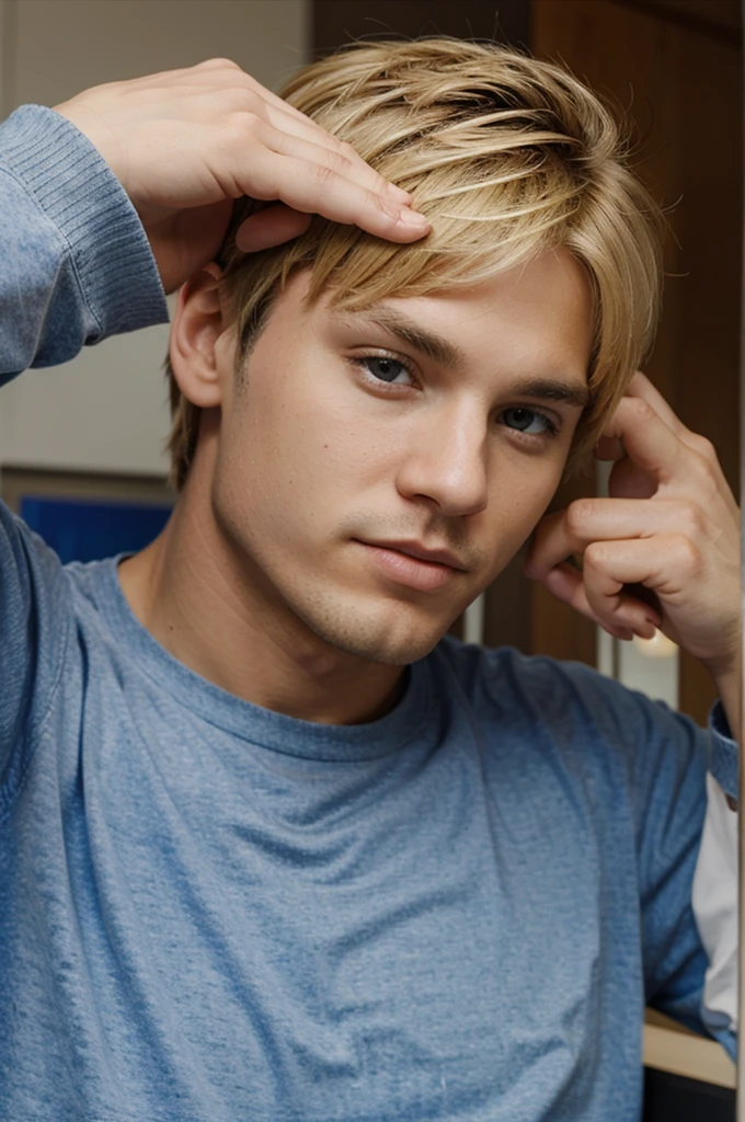Male, high, cool, blonde hair