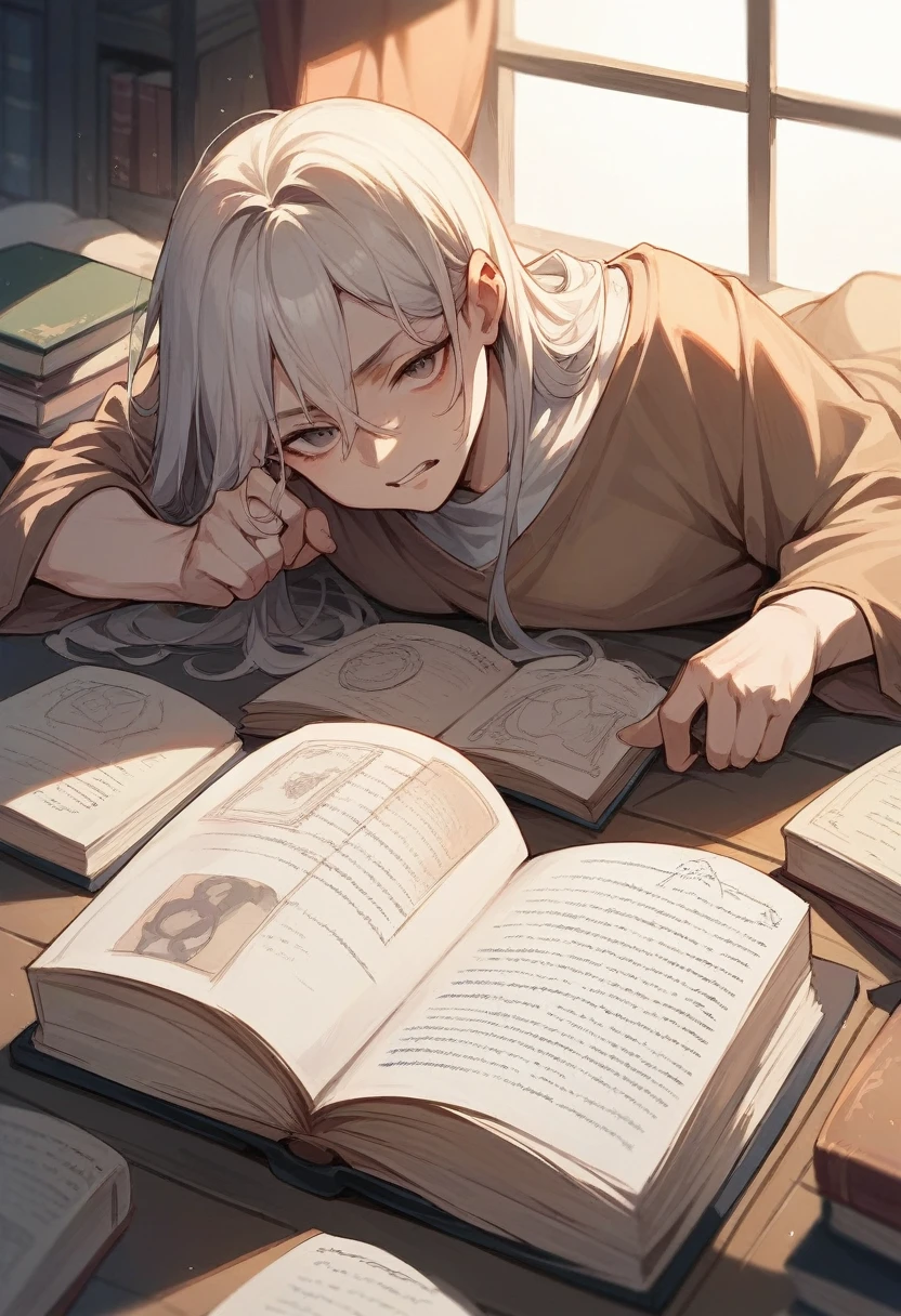 Make an open book and a page has a list of tasks to be done. the cover of the book was English.