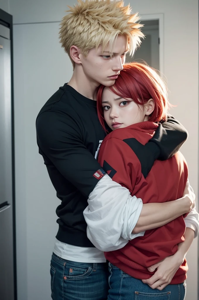 Creates bakugo hugging todoroki