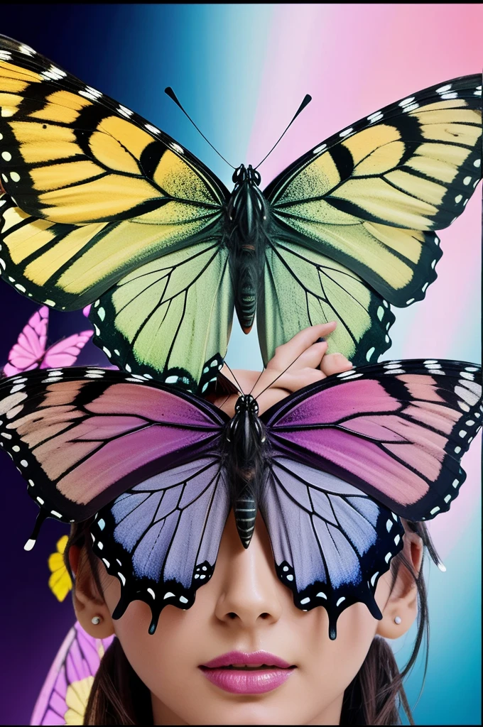 BUTTERFLY MIXED WITH AIROPLANE IN COLOUR FUL IMAGE IN ANIMATED