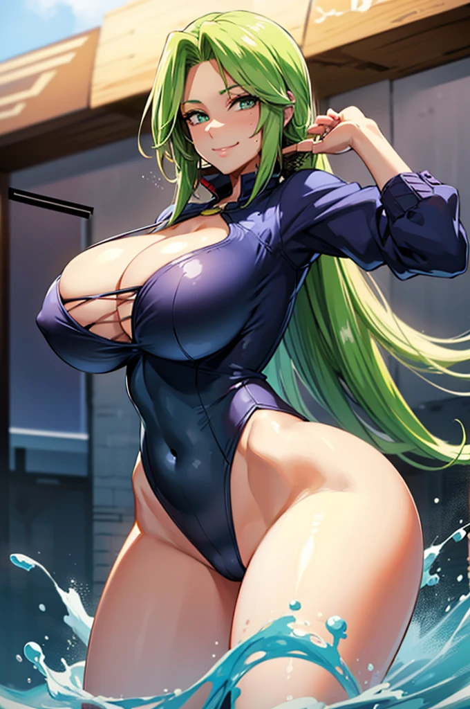 woman,Huge boobs,Huge breasts Huge breasts,とても唇が赤いHuge breastsを強調,Big Ass,Narrow waistLong legs,Green Eyes, Huge ,Huge breasts, Huge breasts,とても唇が赤いHuge breastsを強調,Big Ass,Narrow waist,Long legs, Greenish blue eyes 8k( A sloppy smile:1.5)The face we want: mischievous face, anime-style face, good facial expression, splashing sweat