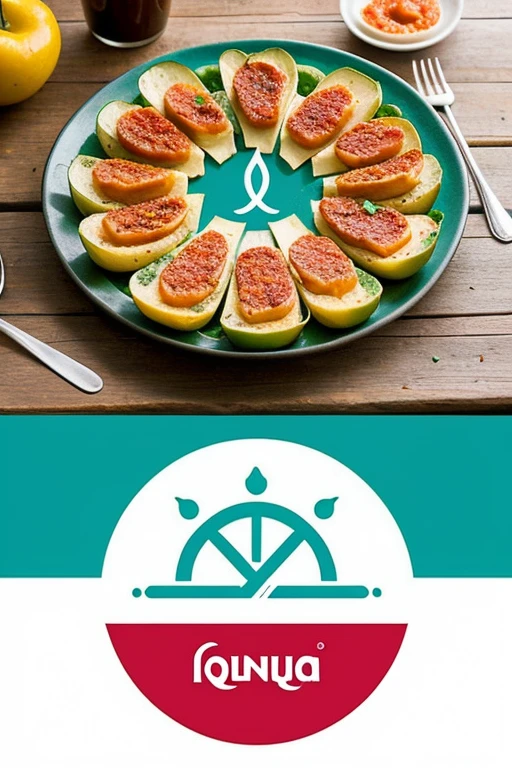 Un logo sobre rellenos de quinua que sea innovador , llamativo ,que tenga una quinua de imagen , que se vea ancestral,mas relacionado con comida