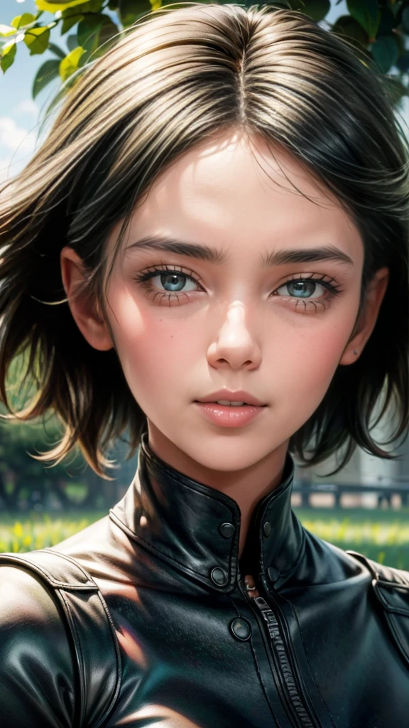 a girl with eyepatch, girls playing in a meadow, beautiful detailed eyes, beautiful detailed lips, extremely detailed eyes and face, long eyelashes, fantasy, colorful, vibrant colors, natural lighting, highly detailed, 8k, photorealistic, masterpiece, digital art, concept art, hyper realistic