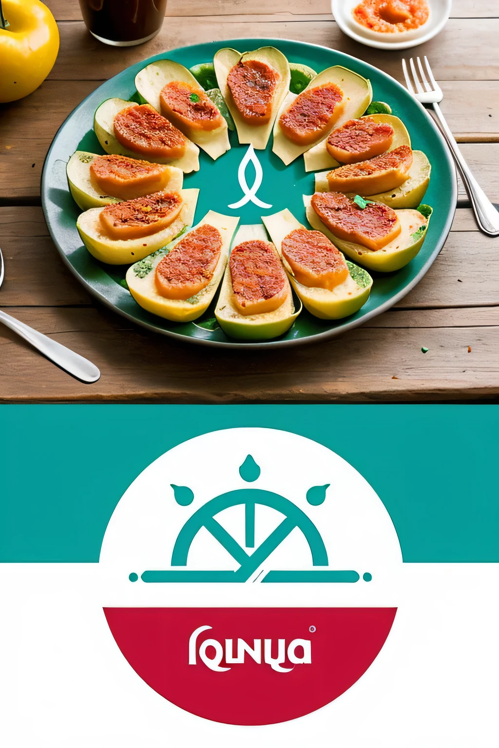 Un logo sobre rellenos de quinua que sea innovador , llamativo ,que tenga una quinua de imagen , que se vea ancestral,mas relacionado con comida