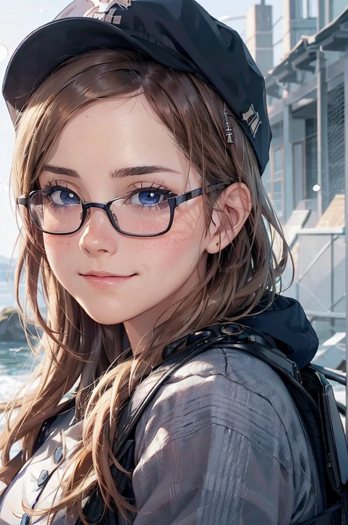 最high quality, high quality, High resolution, high quality texture, high quality shadows, High resolution, Beautiful details, Detailed CG, Detailed Texture, Realistic representation of face, Realistic, colorful, delicate, Cinematic Light, Side light, Lens flare, Ray Tracing, sharp concentrated, (1 Girl,concentrated:1.3), ( Intricate details, compensate, PureErosFaceV1:0.5), (細部まで美しいdelicateな顔, 緻密で美しいdelicateな瞳, Perfect Facial Proportions, Dense skin, Optimal ratio of four fingers to one thumb, Beautiful breasts, Beautiful Hips, Smooth upper abdomen, Tilt,Blue Eyes Glasses blush Looking up Shy laugh 30 years old Winter clothing Thermal pants Woolen hat gloves Mountaineering backpack Glasses blush Looking up Alaska Glacier Snowstorm adventurous journey Deep love and trust blush Master、really like。love you。
